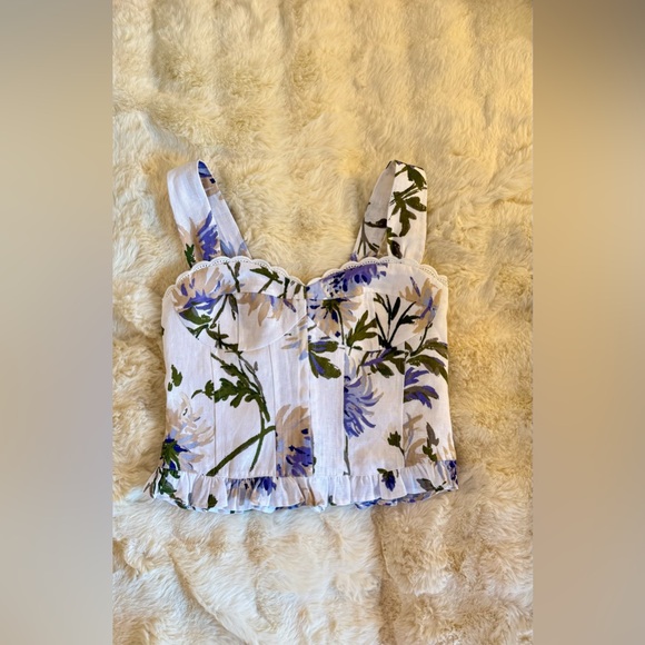 Reformation Anatolia Linen Two Piece In Serenity, brand new, never worn,no flaws - Picture 5 of 16